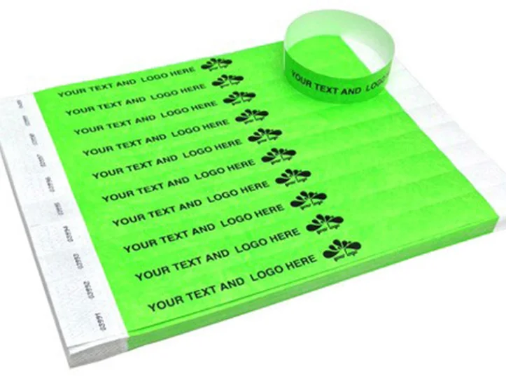 Cheap Custom Events Festival Wrist Band One Time Use Bracelet Paper Tyvek Wristband