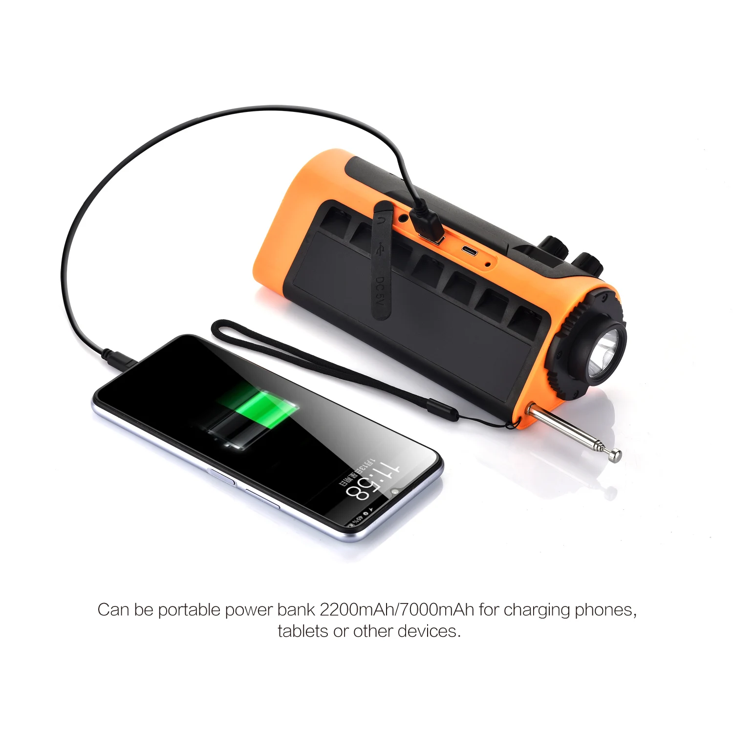 Newest Model Solar Flashing Light Multi-functional and Portable Waterproof Emergency Solar FM Radio