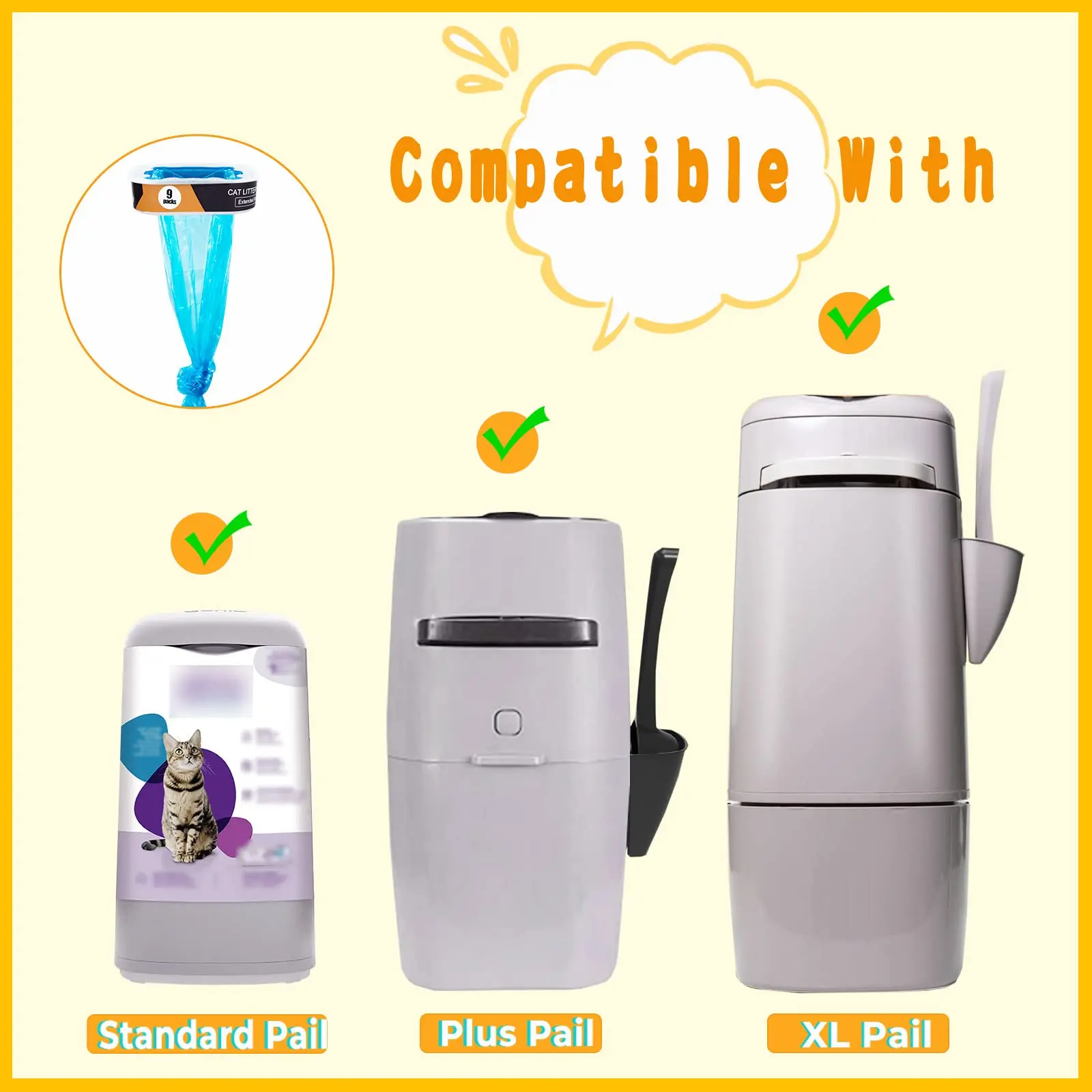 Cat Litter Box Accessories Fresh Scent Refill Bags Pet Waste Bag