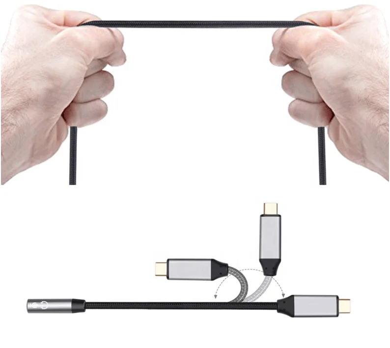 Popular mobile phone to headset Male to female  Aluminum USB Type C To 3.5 mm Audio Adapter convertor Cable