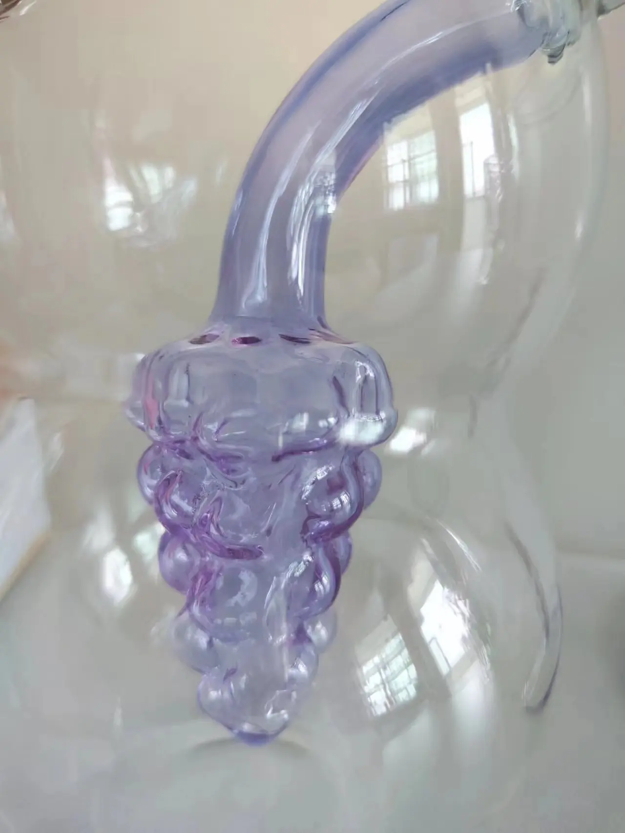 Wholesale Oil and Vinegar Dispenser Bottle Grape Shape 2 in 1 Glass Cruet With Cork Stopper For Kitchen