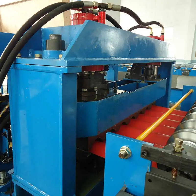 Trapezoidal metal zinc roof sheet roll forming machine IBR iron roofing sheet making machine