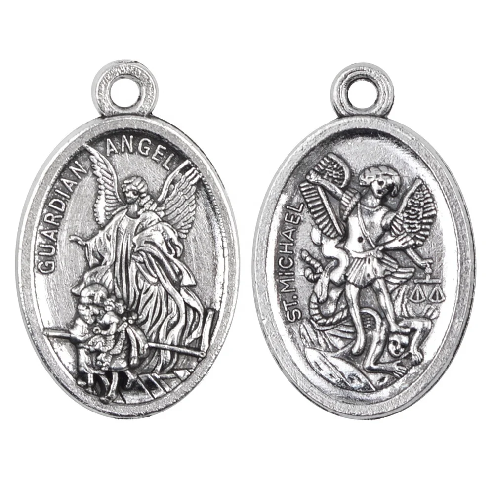 Religious Catholic Saints Medal Jesus Benedict Guardian Angel St Michael Holy Family  Metal  Charm  Pendant 25*16mm