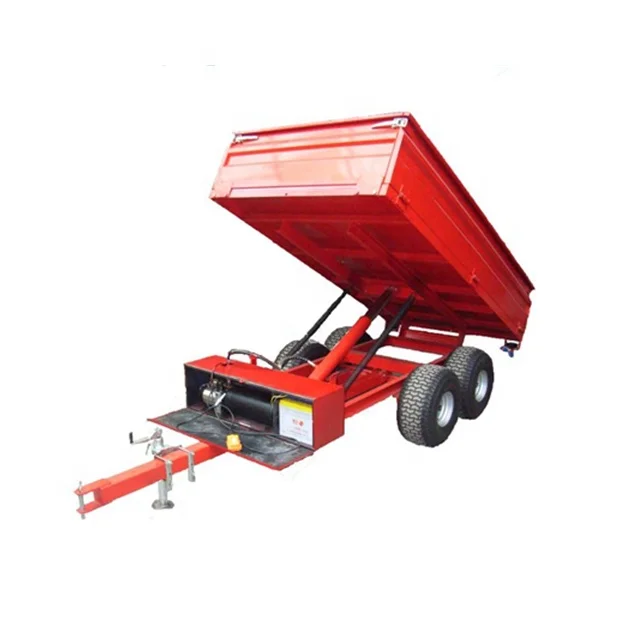 
CE 4 wheels Tractor Hydraulic Dump Trailers /Farm Equipment tipper trailer with motor pump suit tractor atv utv 