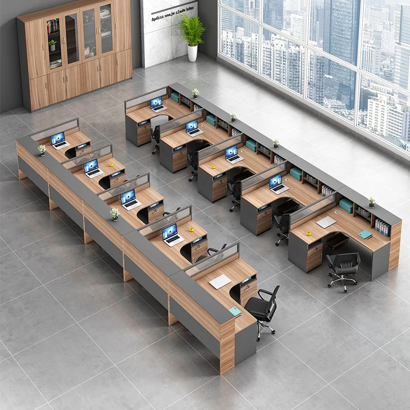Office Table and chair set Workstation modular Office Furniture commercial Working Partition staff Office Desk Bureau de travail