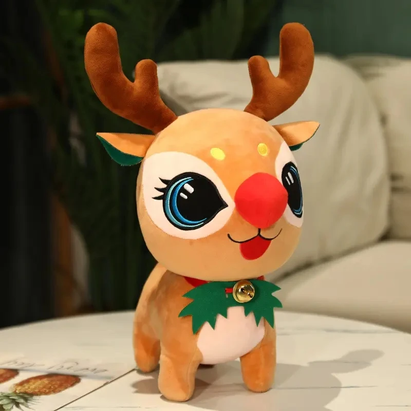 Custom Plush Toys Christmas Stuffed Animals Toys Santa Claus Deer Snowman Doll Plush Toys Stuffed Christmas Plush Decoration