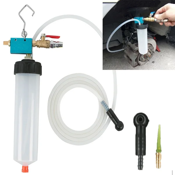 Car Brake System Fluid Bleeder Kit Hydraulic Clutch Oil Exchange One Man Tool