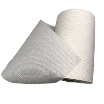 spunlace nonwoven fabric hexagonal beehive embossed pattern heavy duty industry viscose cellulose PP polypropylene