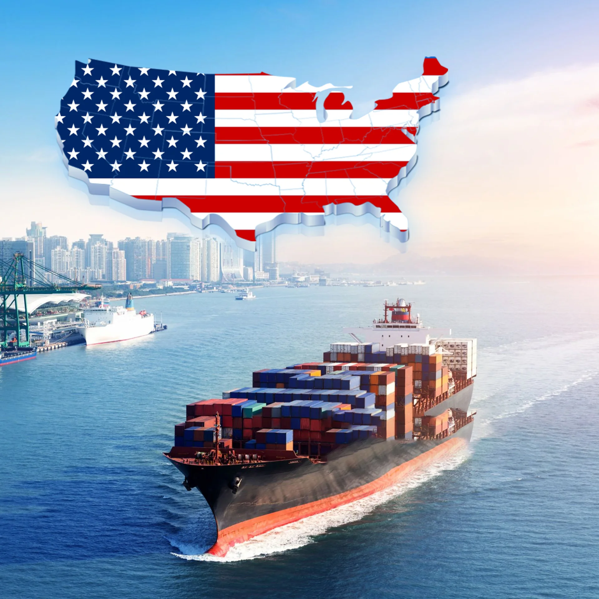 Dropshipping agent sea/air freight products forwarder cheapest 20GP 40GP 40HQ rate from China to Los Angeles New York, USA