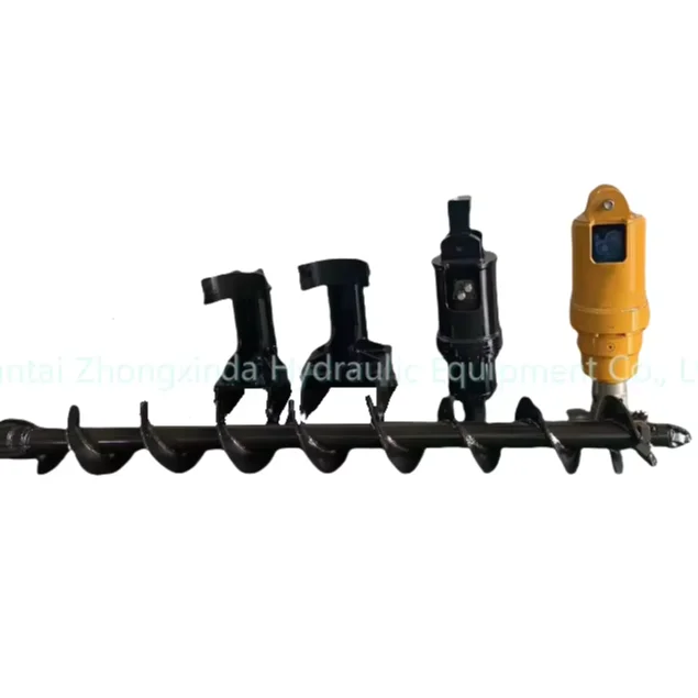 Excavator auger drill hydraulic power earth augers machine OEM ODM earth drill