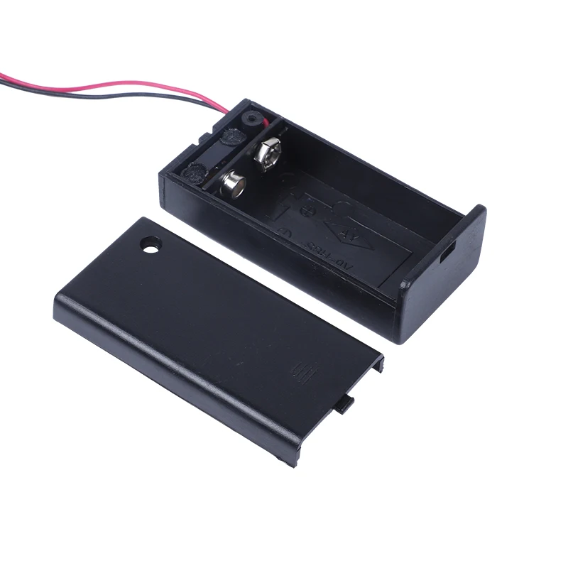 4xAAA Plastic Battery Holder for Four Cell Slots with Wire Leads and Slide Cover