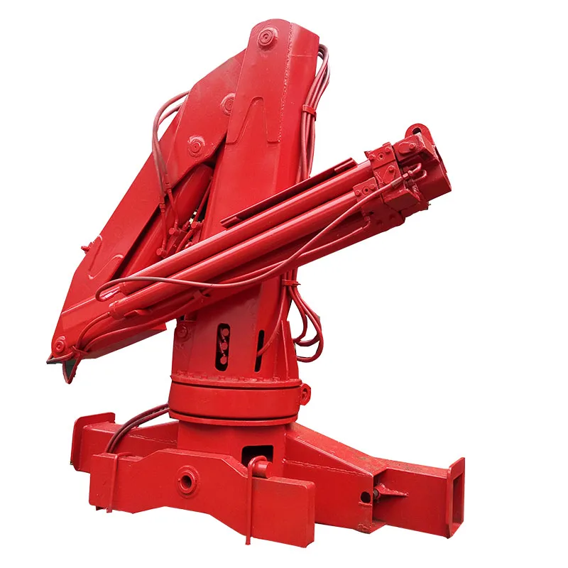 Small knuckle boom crane boat davit crane for sale with hydraulic system