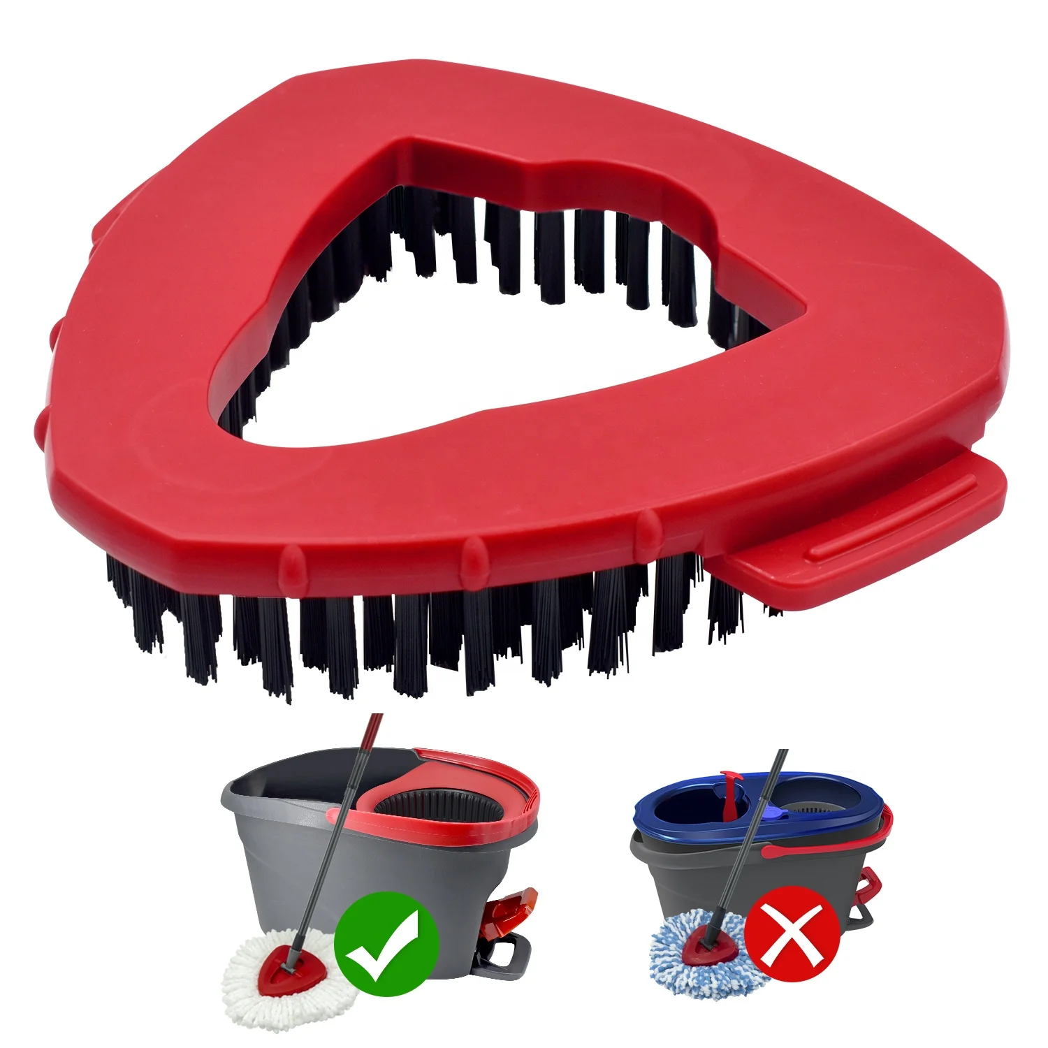 New Scrub Brush Compatible with O Cedar Spin Mop 1 Tank System Triangle Floor Mop Head Base Fit for Ocedar EasyWring  Spin Mop