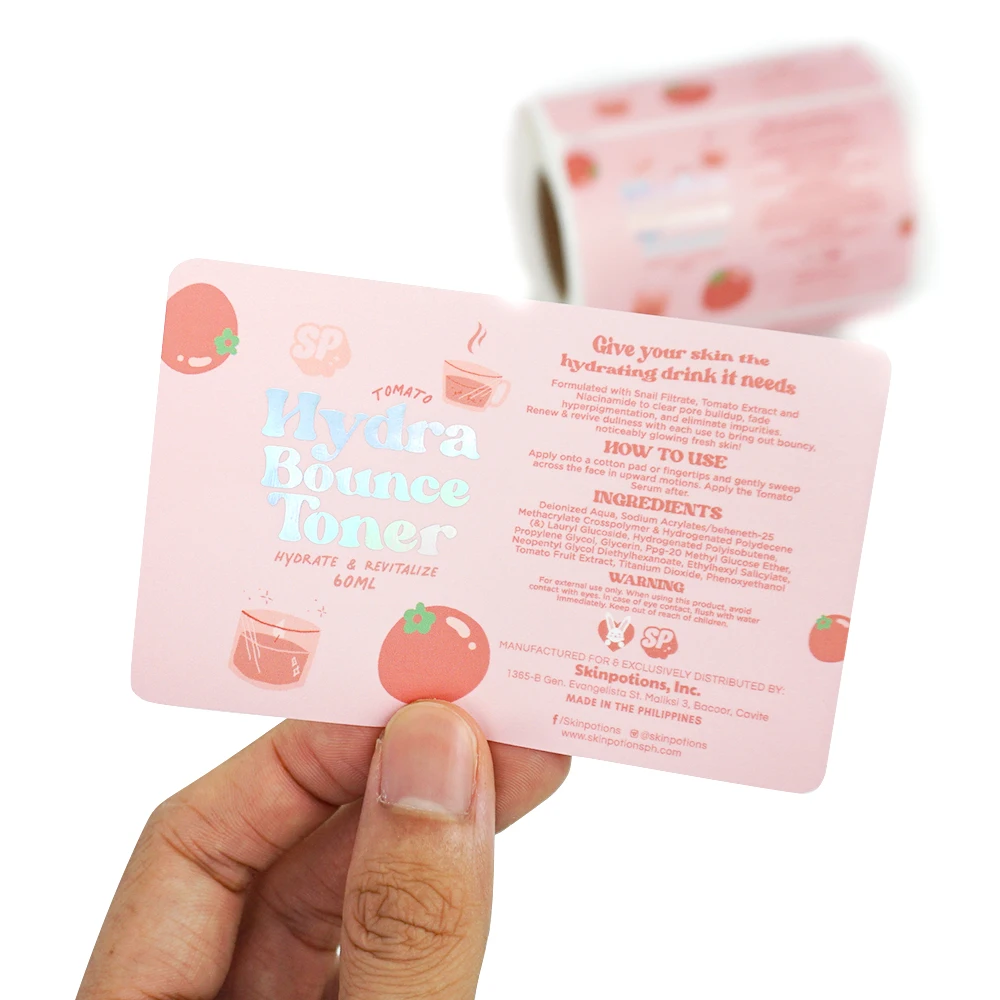 Custom Printing Waterproof Vinyl Stickers Die Cut Label Logo Stickers Adhesive Pvc Label Sticker
