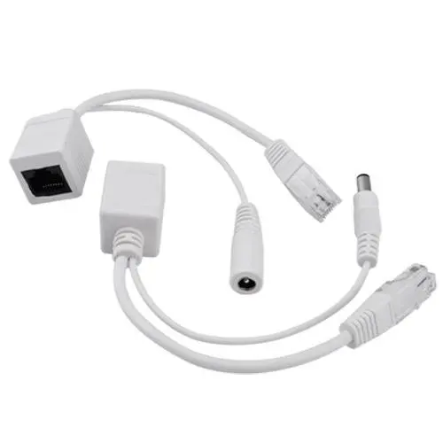 white ethernet cable poe splitter 5v micro usb for POE switch