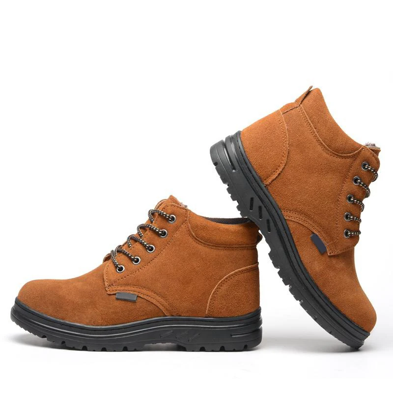 Hot Sale Anti-smash anti-smash and anti-stab safety shoes, high quality suede cowhide acid and alkali resistant protective shoes