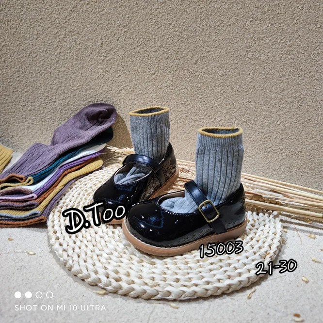 Autumn Girls Leather Shoes Fashion Solid Color Baby Girl Shoes Casual Kids Sneakers Soft Bottom Toddler Shoes