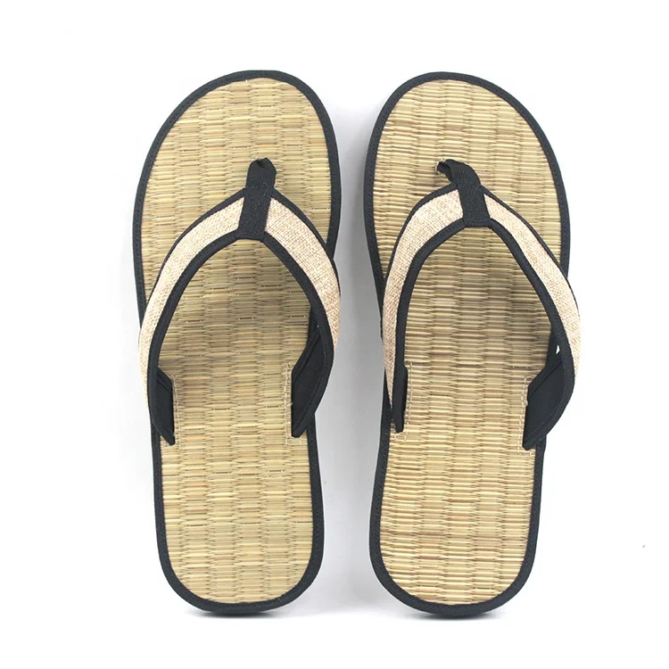 Wholesale Summer Unisex Bamboo Slippers Custom Flipflops with Anti-Slip Feature for Hotel Outdoor Mules