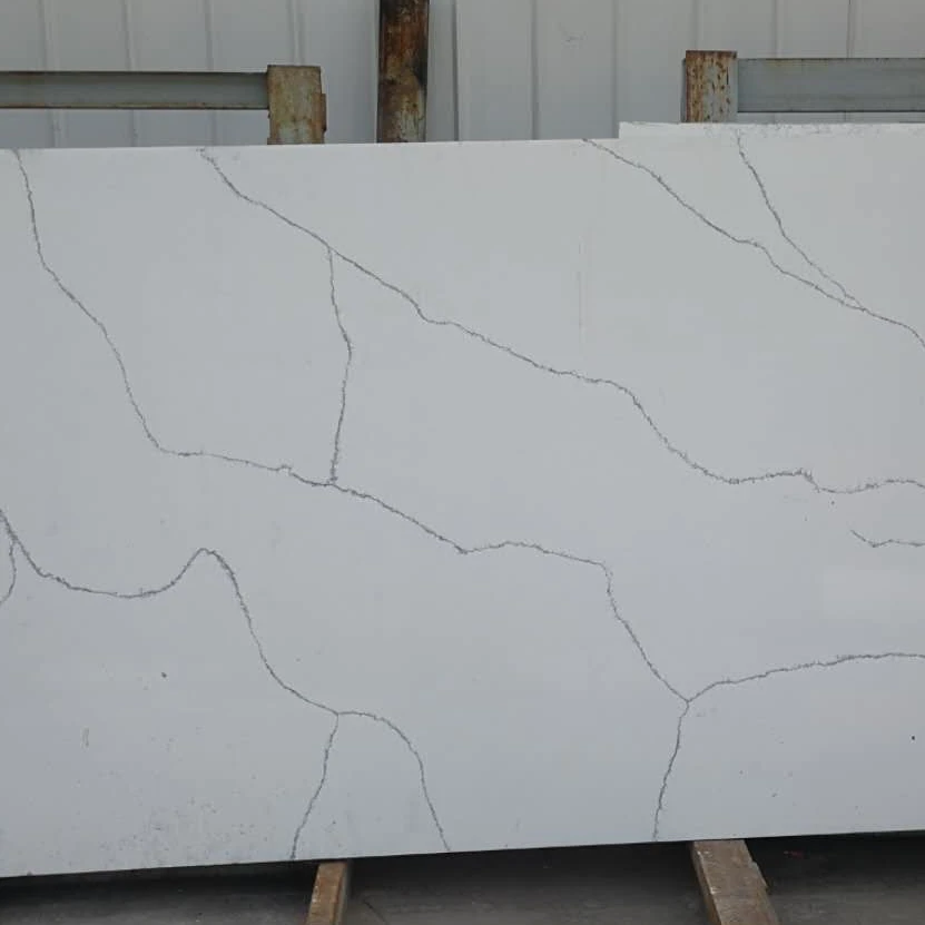 Качественные сборные кварцевые столешницы, белые кварцевые плиты из искусственного камня calacatta