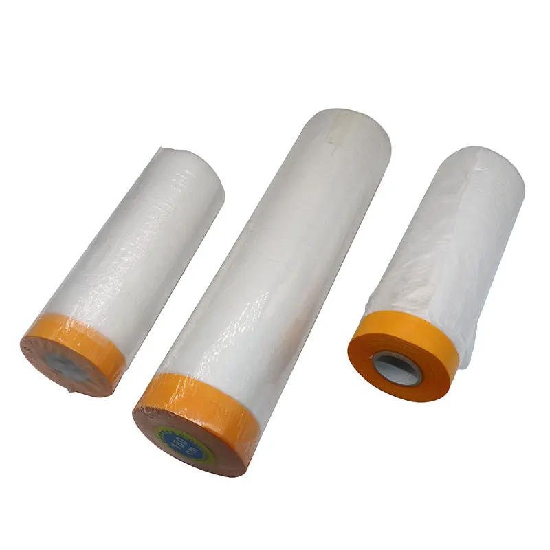 BSCI Factory PE Spray paint auto Masking film with masking tape