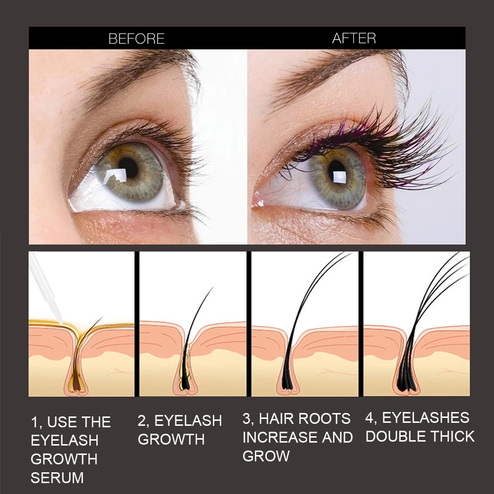 O.TWO.O Eyelash Growth Serum Moisturizing Eyelash Nourishing Essence For Eyelashes Enhancer Lengthening Thicker