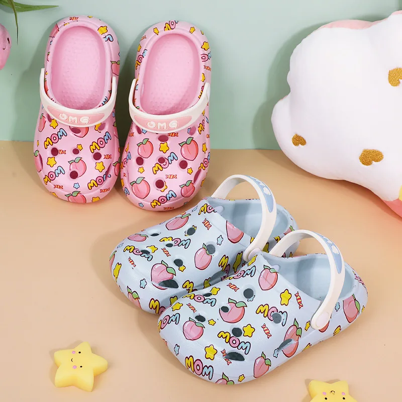 Женские туфли из ЭВА, садовая повседневная обувь, новый стиль 2020, детские летние Китайские супер мягкие сандалии для маленьких девочек и мальчиков с героями мультфильмов, 2021
