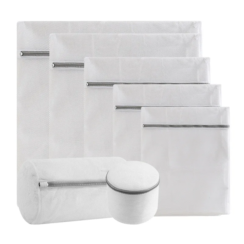 Оптовая продажа экологически чистые домашние большие тканевые сетчатые нейлоновые моющиеся мешки для белья на шнурке