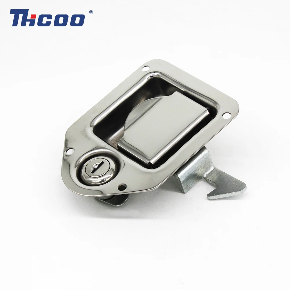 Stainless Steel SUS304 Flush Mount Truck Toolbox Door Locks Paddle Latch Lock