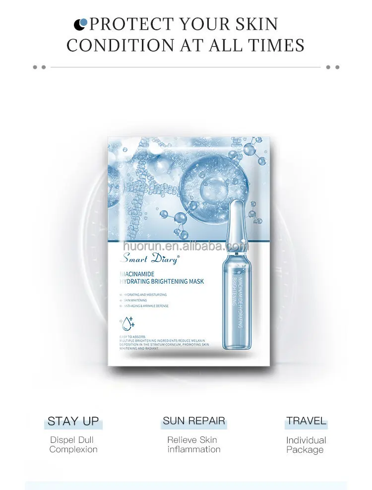 Brand New Sheet Beauty Wholesale Hyaluronic Acid Natural Brightening Face Mask