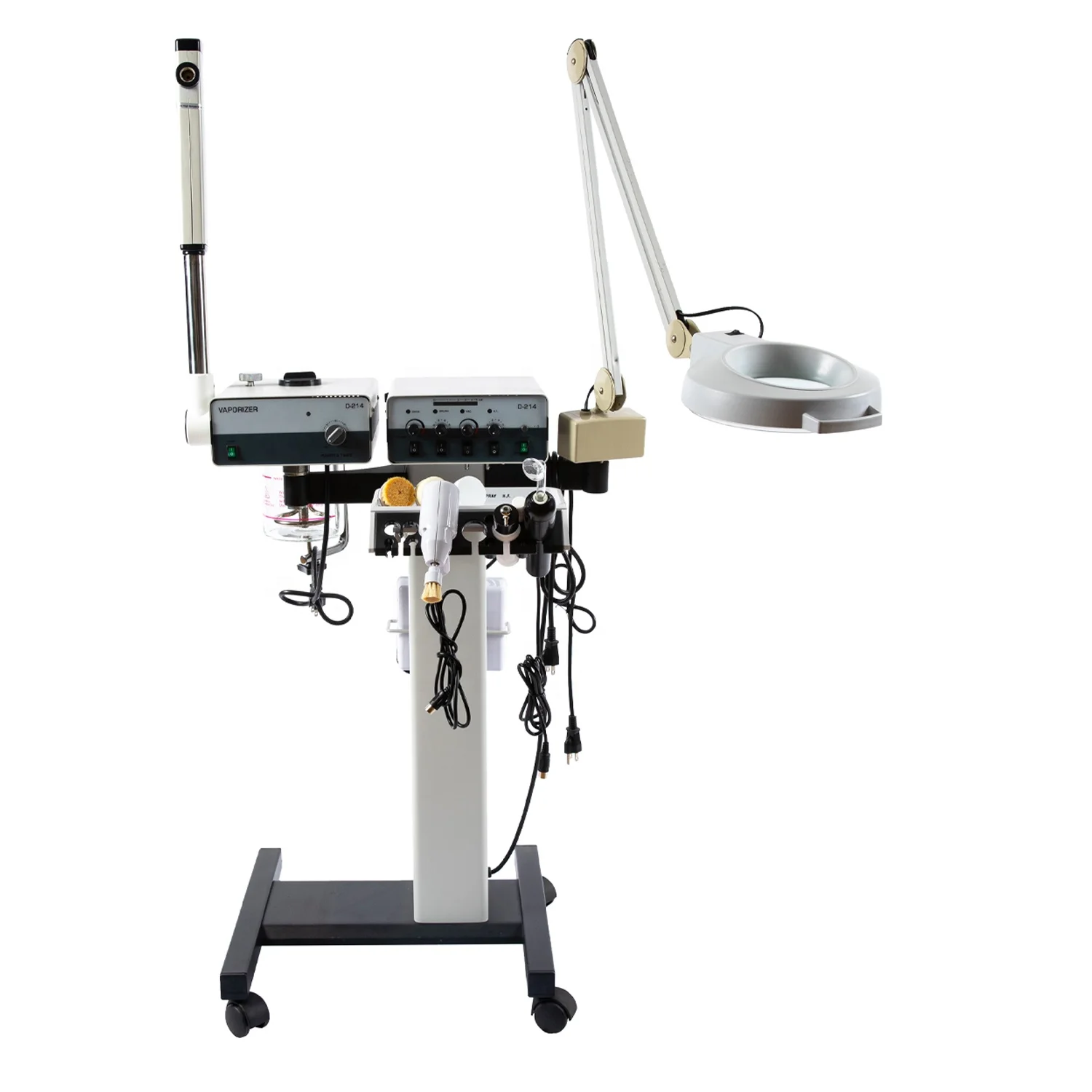 DTY  hot sale multifunction 8 in 1 beauty equipment with facial steamer  magnifying lamp for beauty salon use