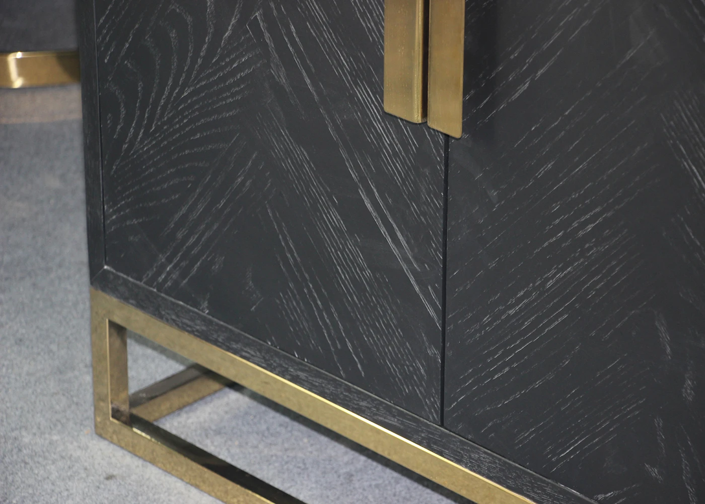 Tea Table Nordic Light Luxury Household Double Drawer Stainless Steel TV Cabinet Set