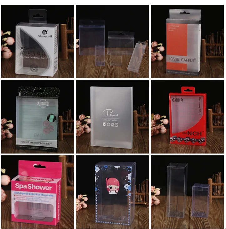 Hot Sale Custom Foldable Clear PET Transparent Box Hard Plastic Packaging