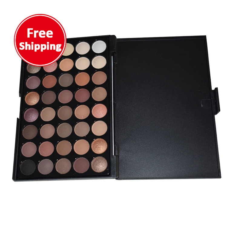 Oem Fall winter christmas 40 Earth color pressed warm glitter matte organic eye shadow palette pallette brown nude eyeshadow