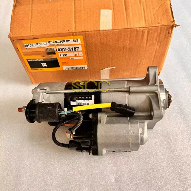 Original brand new Caterpillar excavator 24V starter motor 4823187 482-3187 438000-3770 4380003771 4380003772 for CAT  C4.4 C7.1