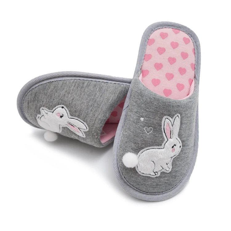 Girls Slippers Fuzzy Cozy House Slippers Warm Slippers for Girls Indoor/Outdoor Cute Pink Heart On Upper