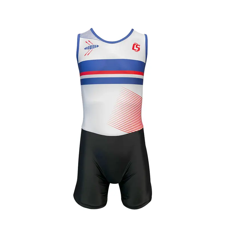 Customized High Quality Rowing Suit Breathable Men Clothing Training Sleeveless Sublimation Rowing Wear Quick Dry Rowing Suit