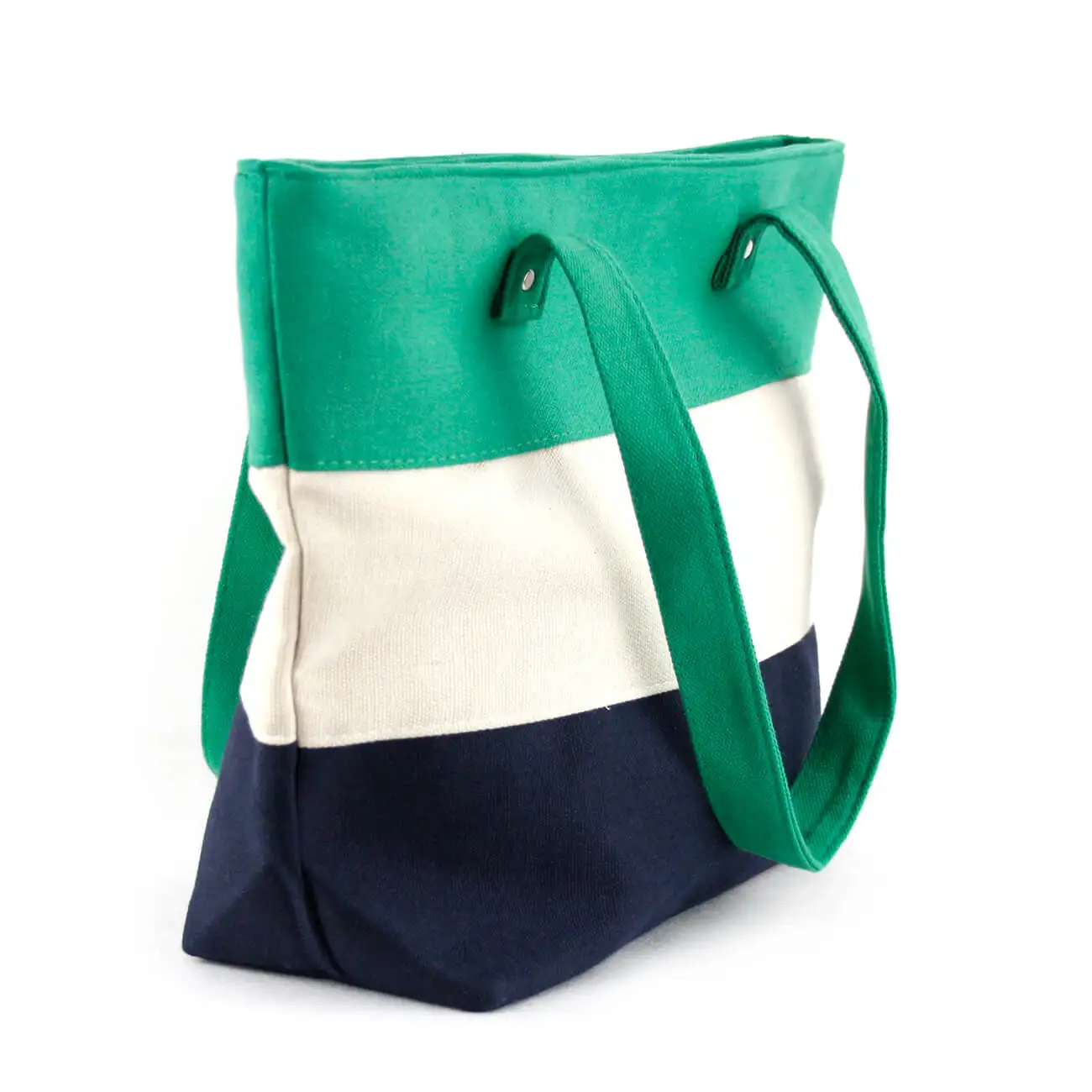 Personalized high duty striped eco friendly canvas beach bag