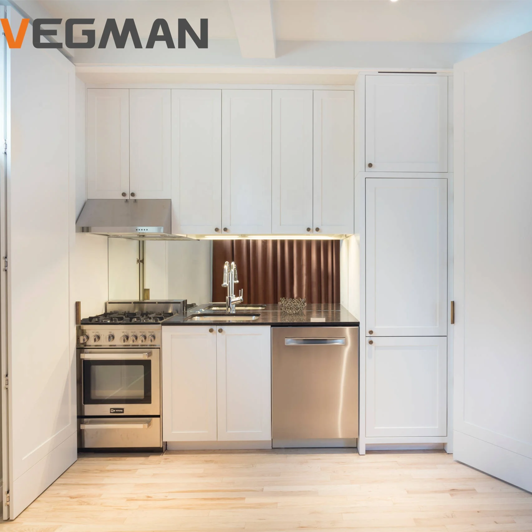 Furniture Solid Wood Kitchen Small Cabinet Set For Mini Kitchen