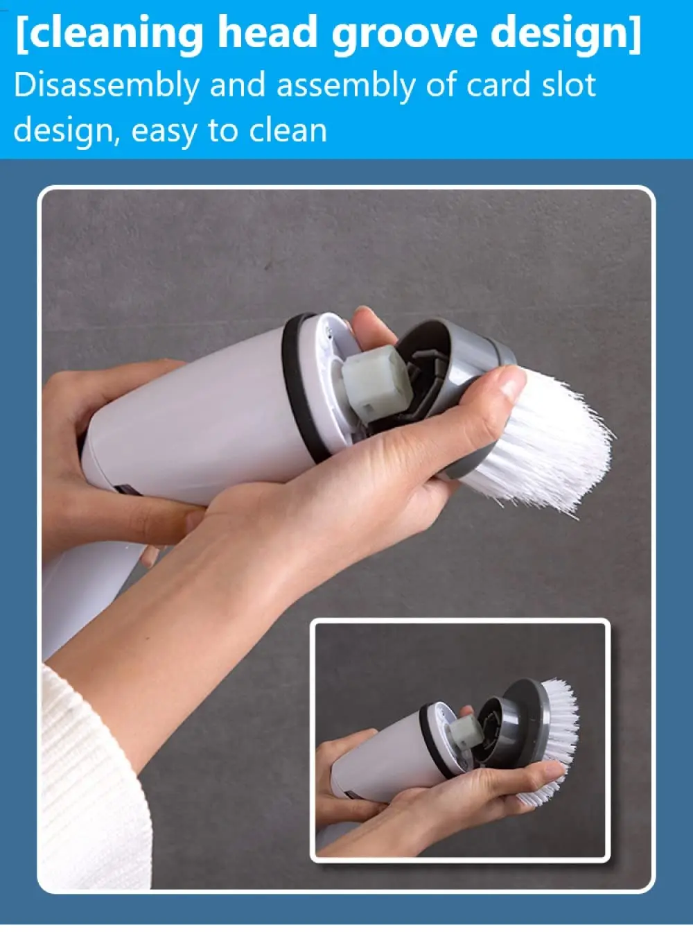 3 In 1 Household Tile Toilet Cleaner Telescopic Cleaning Brush Wireless USB Electric Cleaning Brush Power Scrubber