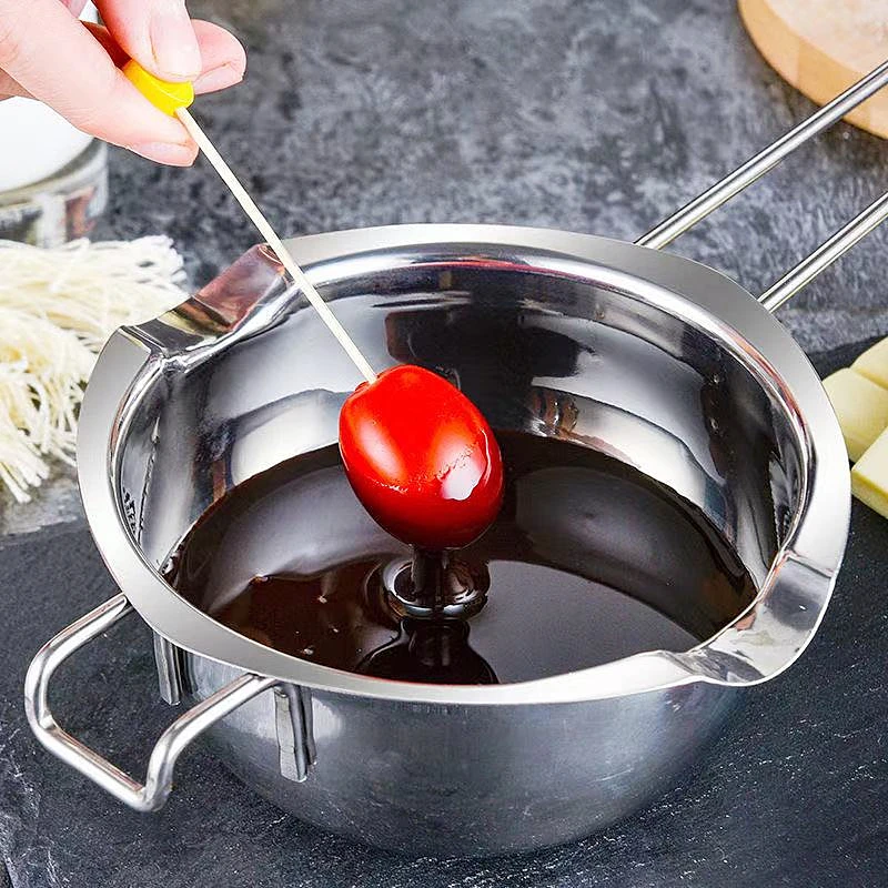 Double Boiler Melting Pot For Candy/Candle/Wax/Chocolate/Butter Stainless Steel Serving Spoon Melting Bowl with Long Handle