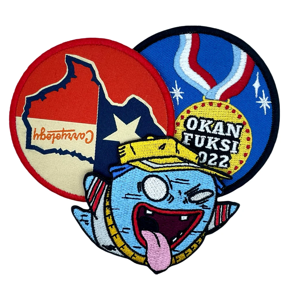 New OEM Minimum Order Designer Custom Logo Sew On Embroidery Full Embroidered Patches For Garment
