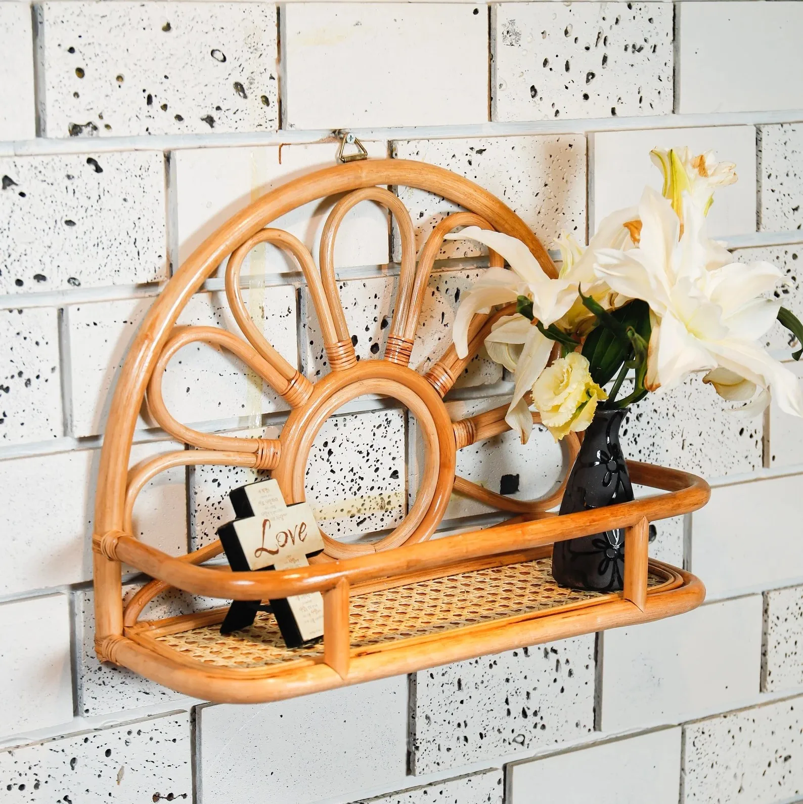 Rattan Shelf Hanger Wall Hanging Indoor From Vietnam