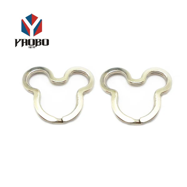 Fashion High Quality Metal Stainless Steel Mouse Key Ring Keyrings