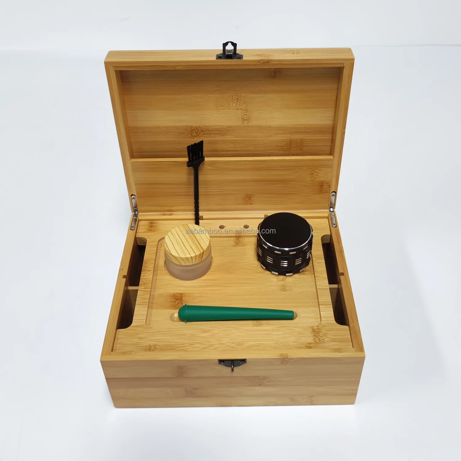 Bamboo smoking rolling paper stash box wood smoking accessories gift box
