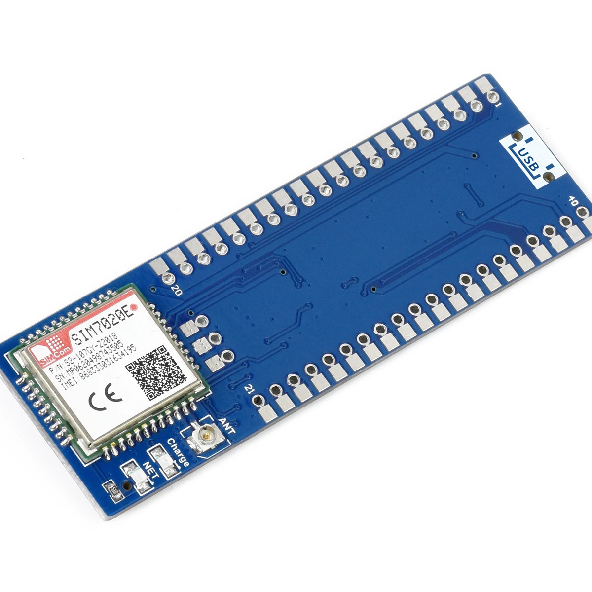 Waveshare SIM7020E NB-IoT Module For Raspberry Pi Pico, for Asia, Europe, Africa, Australia