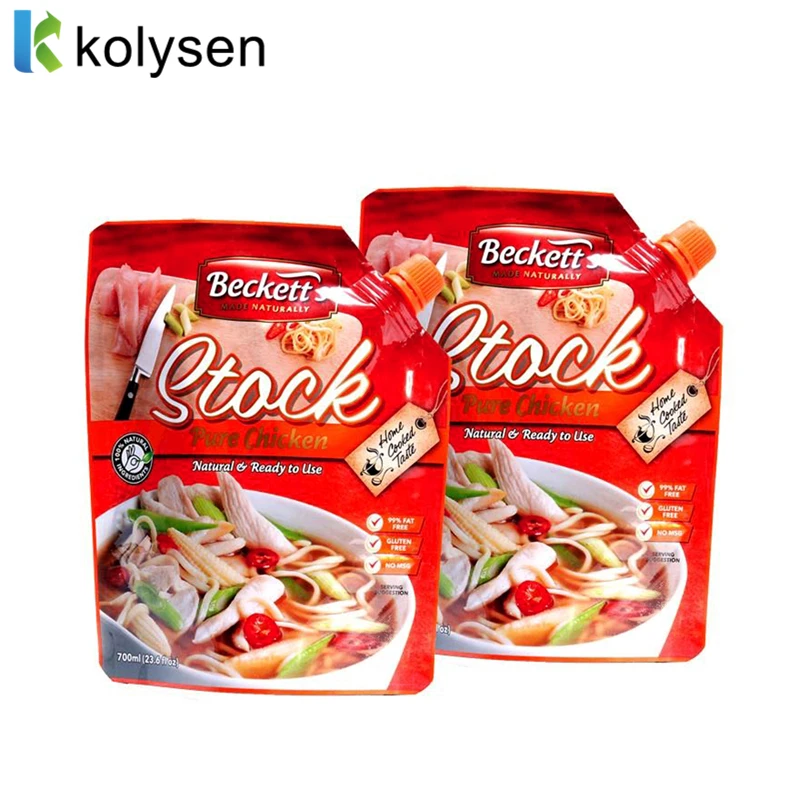 OEM Manufacturer Food Grade Plastic Bags Liquid Packaging Ketchup Packaging Tomato Sauce Spout Pouch