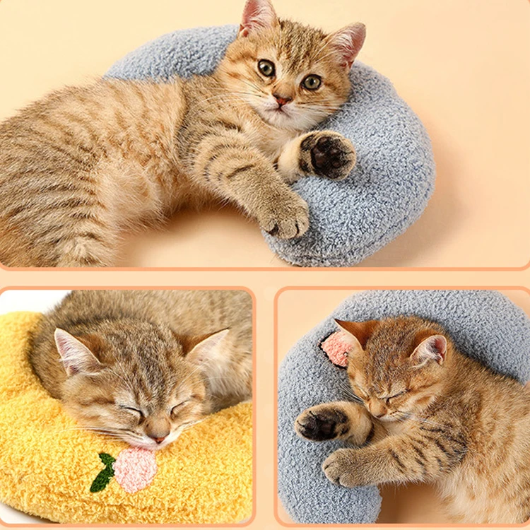 Logo Customized Stuff Pet Moving Plush Toy Pillow Plush Dog Calming Neck Pillow Cat Pillow