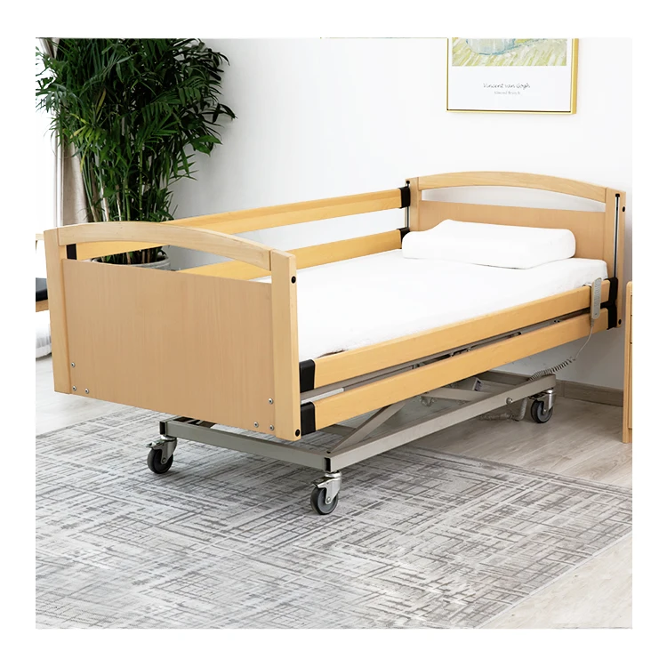 Hot Sale Electric 3 Function Nursing Bed Patient Solid Wood Hospital Bed