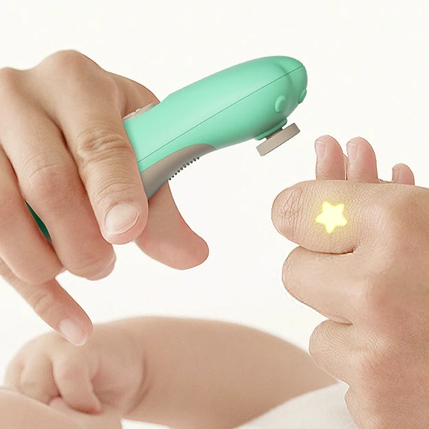 New Safe Electric Baby Infant Nail Filer with Light Battery Operated Newborn Nails Care Trimmer for Baby Fingernail Nail Trimmer