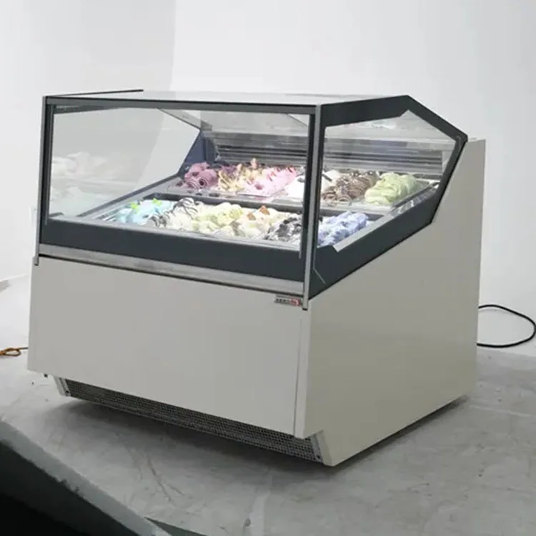 Oem Luxury Ice Cream Display Food Grade Popsicle Cabinet Freezer For Sale Cake Commercial Snack Showcase